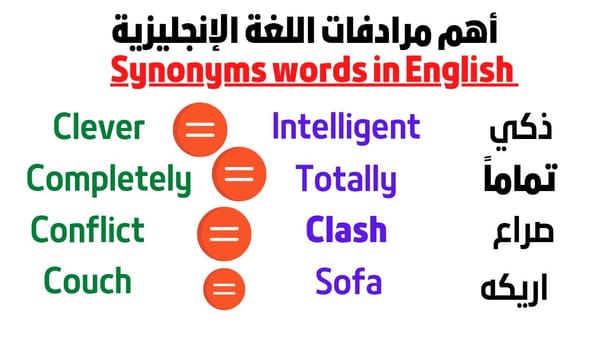 كلمات لها نفس المعنى (مرادفات)